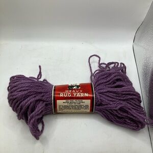 Coats Clark Yarn Purple Heavy Rug Yarn Machine Washable Dryable Craft USA Made